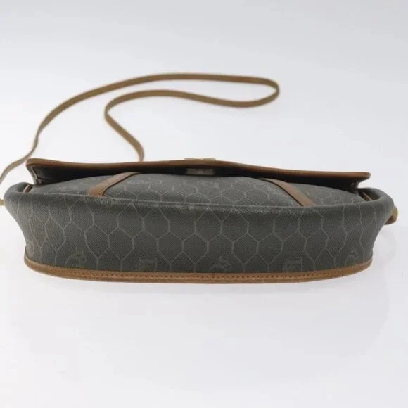 Christian Dior Honeycomb Canvas Shoulder Bag PVC Green Gold Auth 125741 - Picture 6 of 15